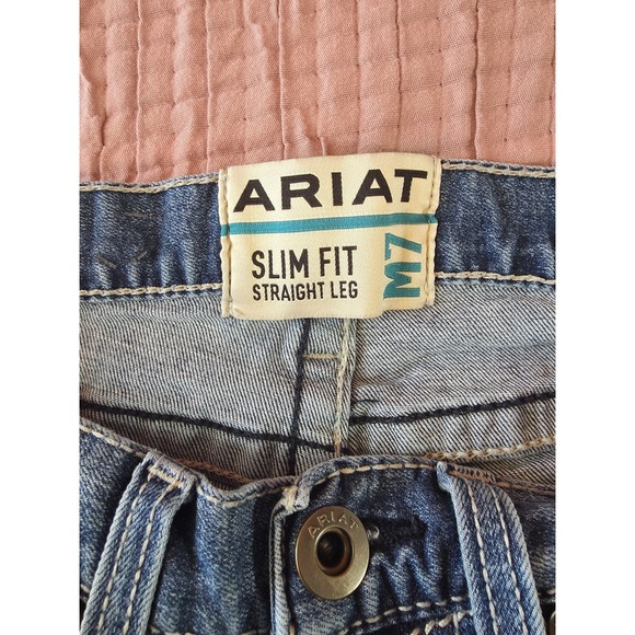 ARIAT Men's M7 Slim Fit Straight Leg Medium Wash Jeans Size 29X31.5 - Picture 4 of 10